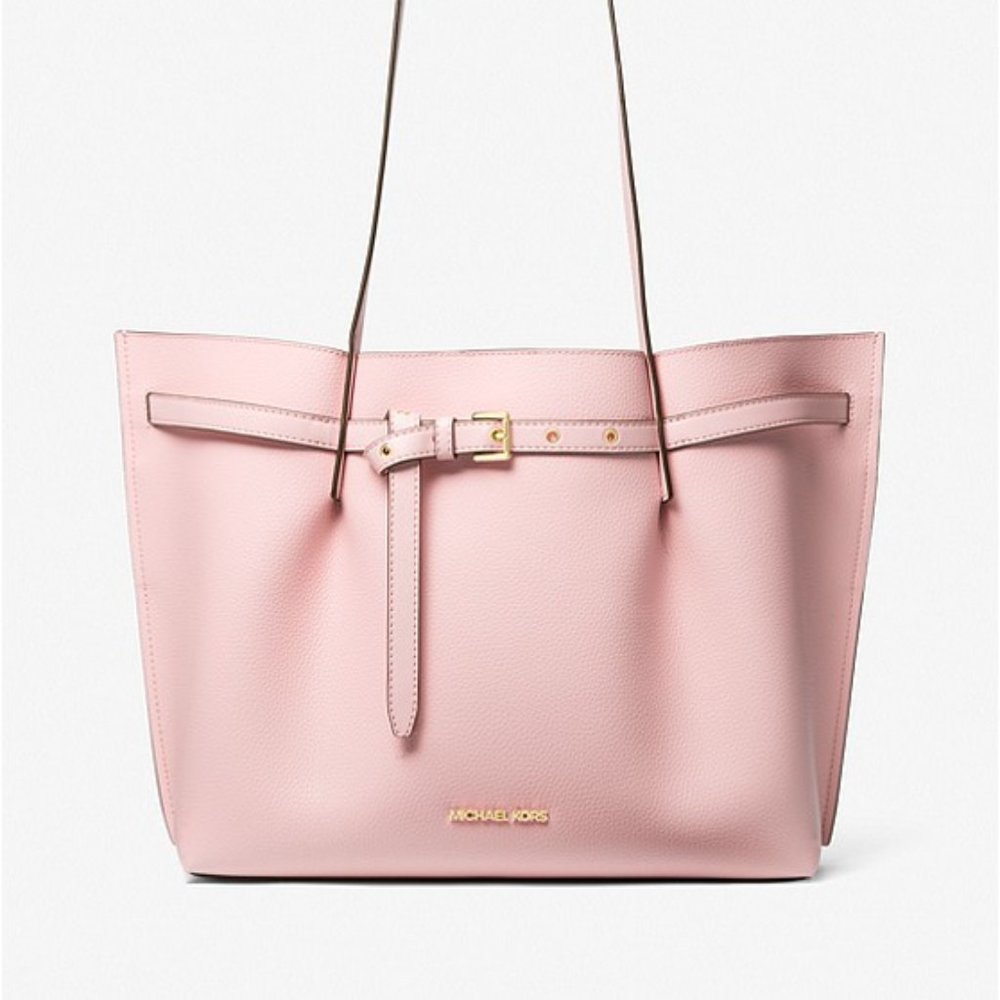 Michael Kors Baby Pink Emilia Leather Tote Bag - New